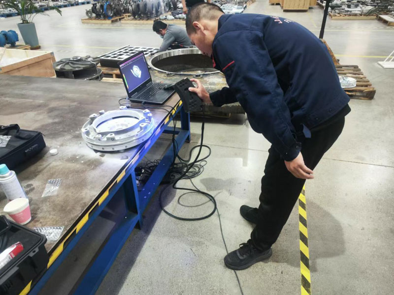 Scan Laser 3D kanggo bagean pompa